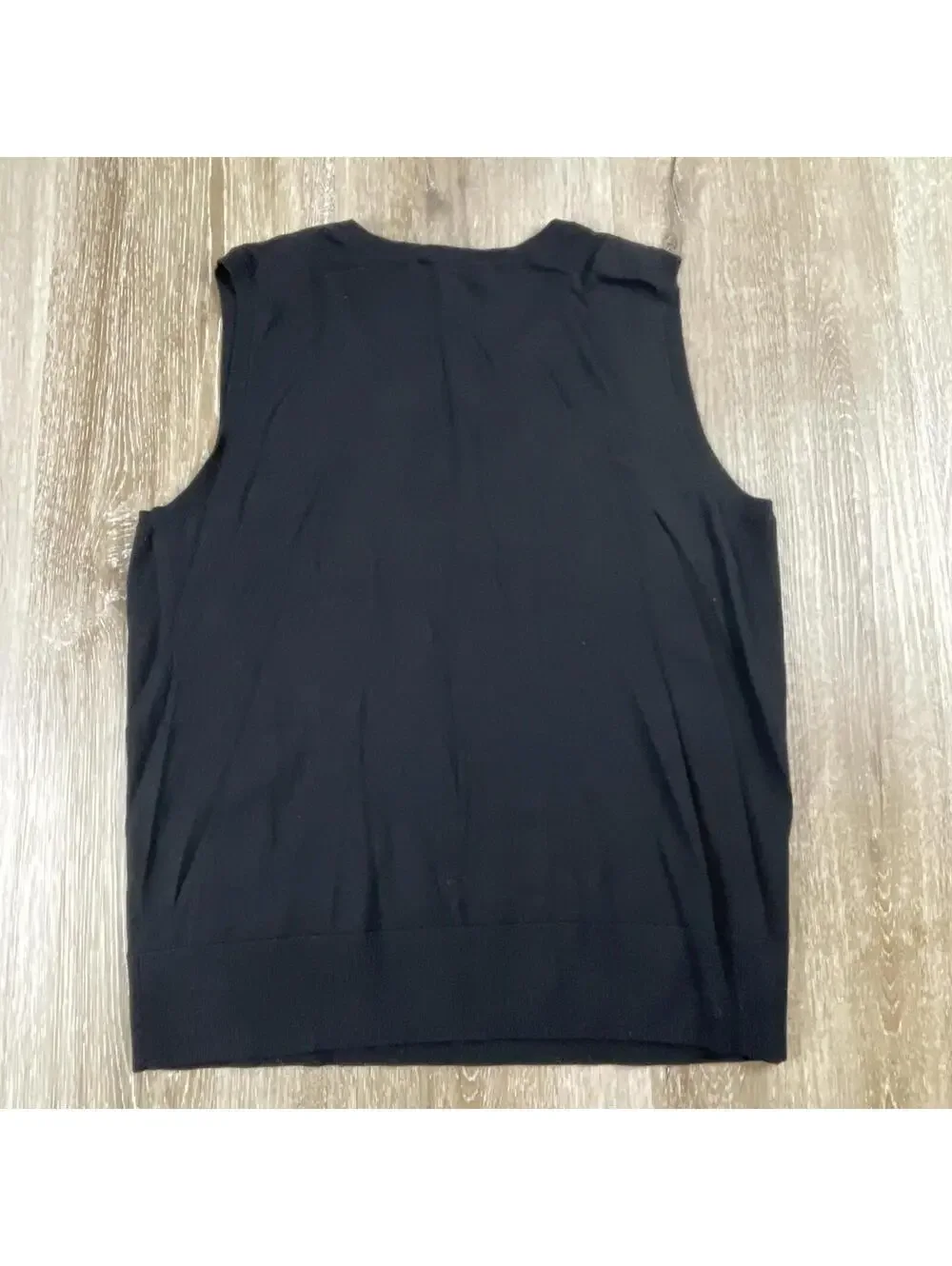 Pendleton Merino Wool Sweater Vest Black Tight Knit Size XL Classy Lightweight